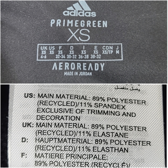 Adidas Black Primegreen Aeroready High Rise Pull On Leggings Size XS - Picture 15 of 16